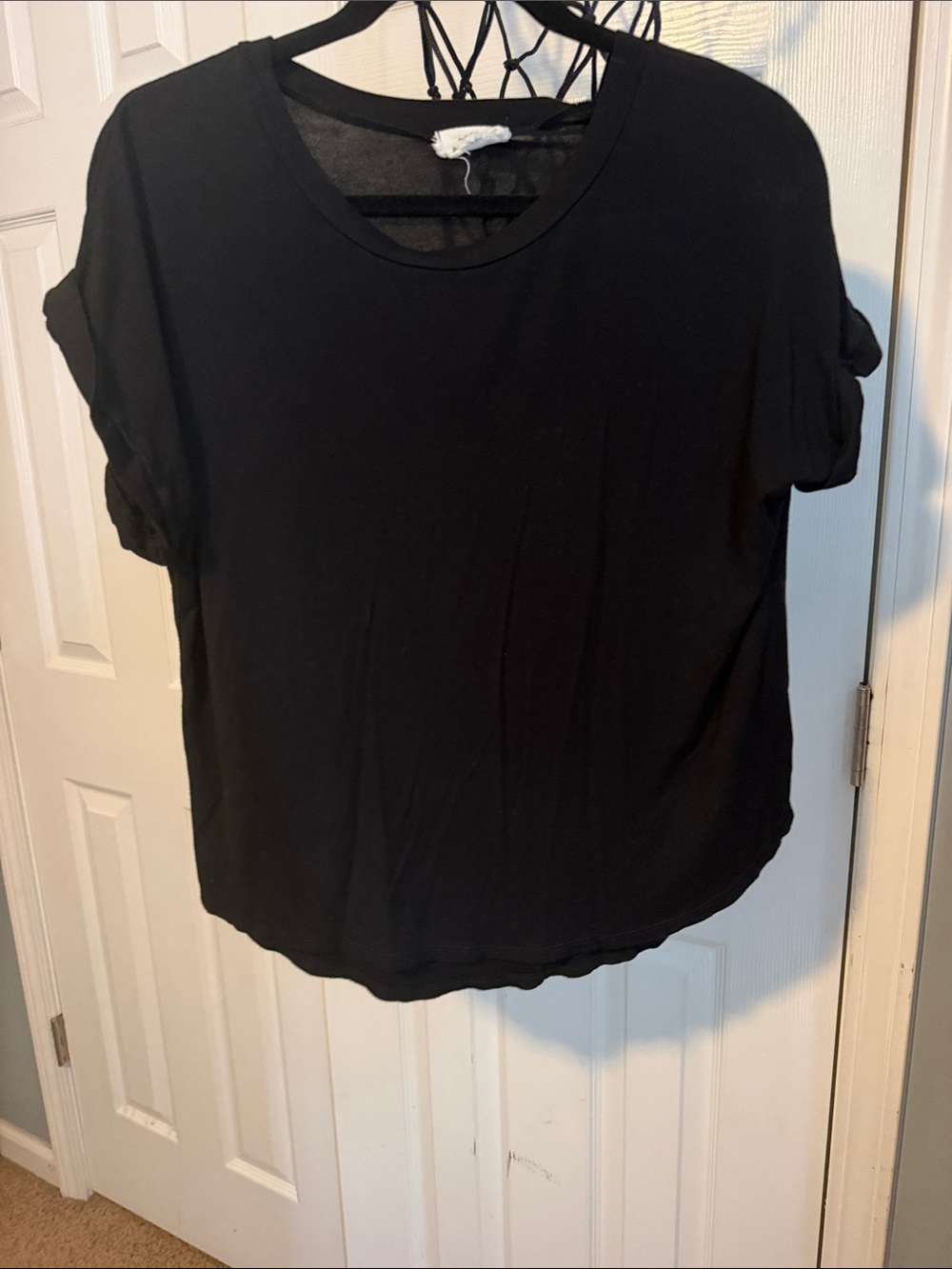 Black Women's Short Sleeve Tee - Classic Crew Neck